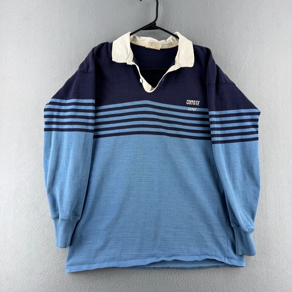 Vintage Yacht Racing Rugby Shirt Mens 46 80s Canterbury Coyote 22747 Crew Polo